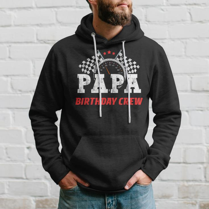Papa Birthday Crew Race Car Racing Car Driver Dad Daddy Hoodie Gifts for Him