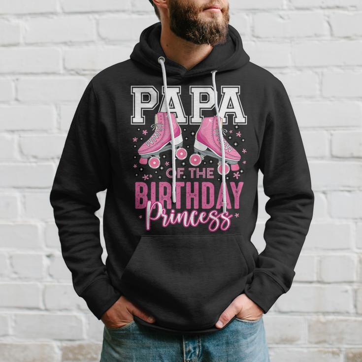 Papa Of The Birthday Princess Roller Skating B-Day Matching Hoodie Gifts for Him
