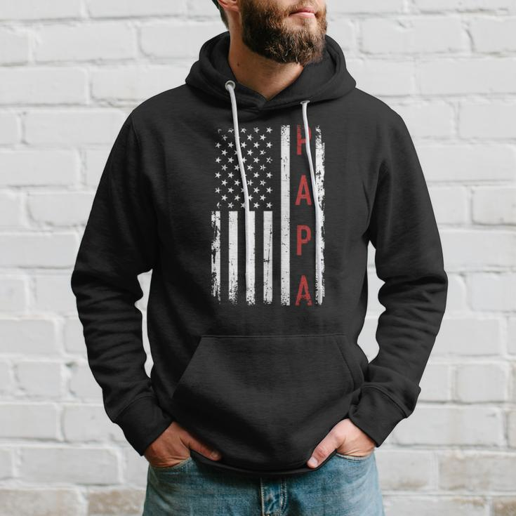 Papa With Us American Flag Hoodie Gifts for Him