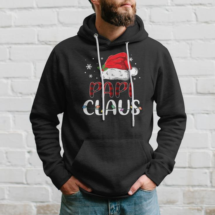 Papi Claus Christmas Santa Hat Buffalo Matching Family Hoodie Gifts for Him