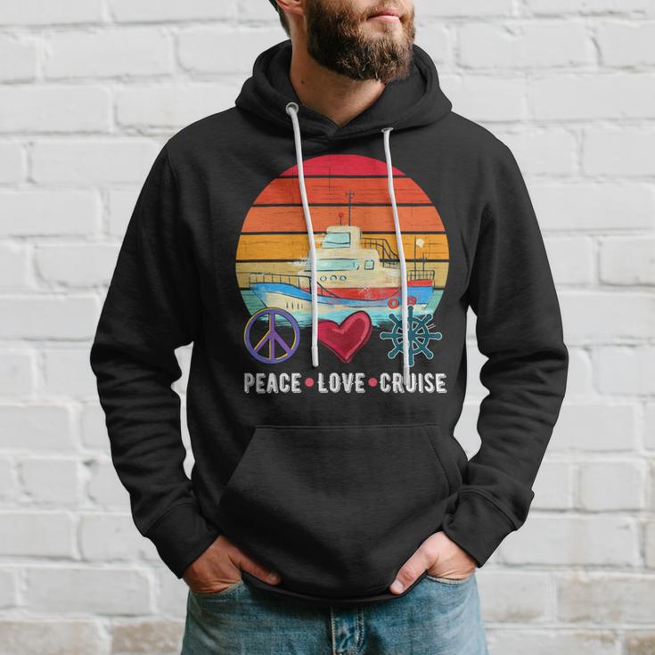 Peace Love Cruising Family Cruise Vacation Matching Gift V2 Hoodie Gifts for Him