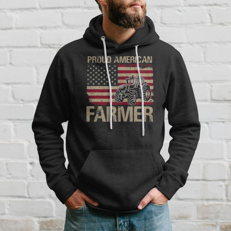 Proud American Farmer Usa Flag Patriotic Farming Gift Hoodie Gifts for Him