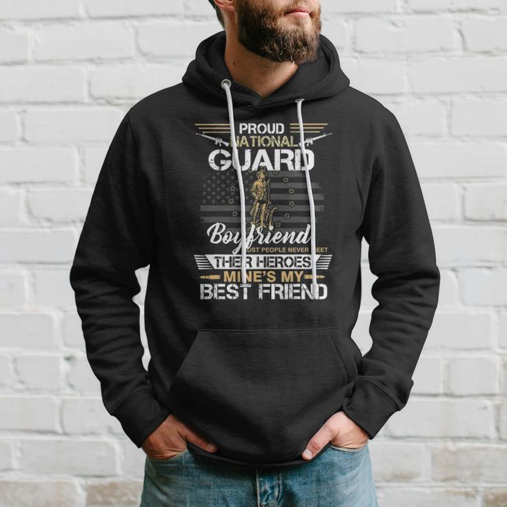Proud Army National Guard Boyfriend Flag US Military Hoodie Gifts for Him
