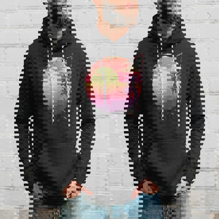 Retro 80S Vaporwave Aesthetic Tropical Sunset 90S Vaporwave Hoodie Gifts for Him