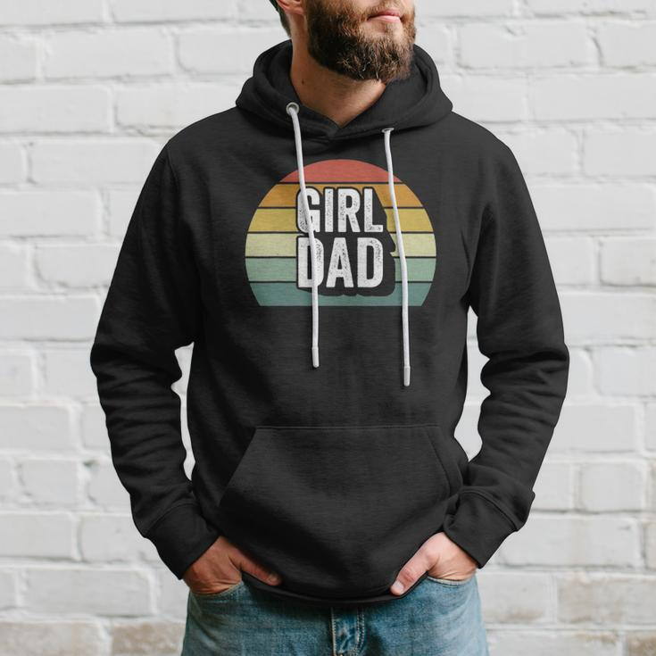 Retro Girl Dad Proud Father Love Dad Of Girls Vintage Hoodie Gifts for Him