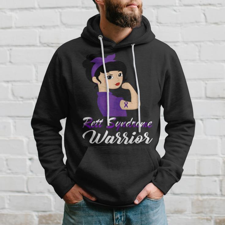 Rett Syndrome Warrior Purple Women Purple Ribbon Rett Syndrome Rett Syndrome Awareness Hoodie Gifts for Him