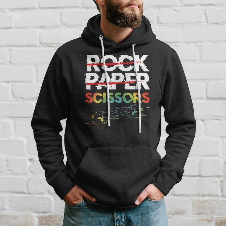 Rock Paper Scissors Lesbian Couple Lgbtq Pride Month Gift Hoodie Gifts for Him