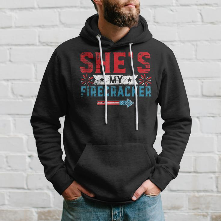 Shes My Firecracker His And Hers 4Th July Matching Couples Hoodie Gifts for Him