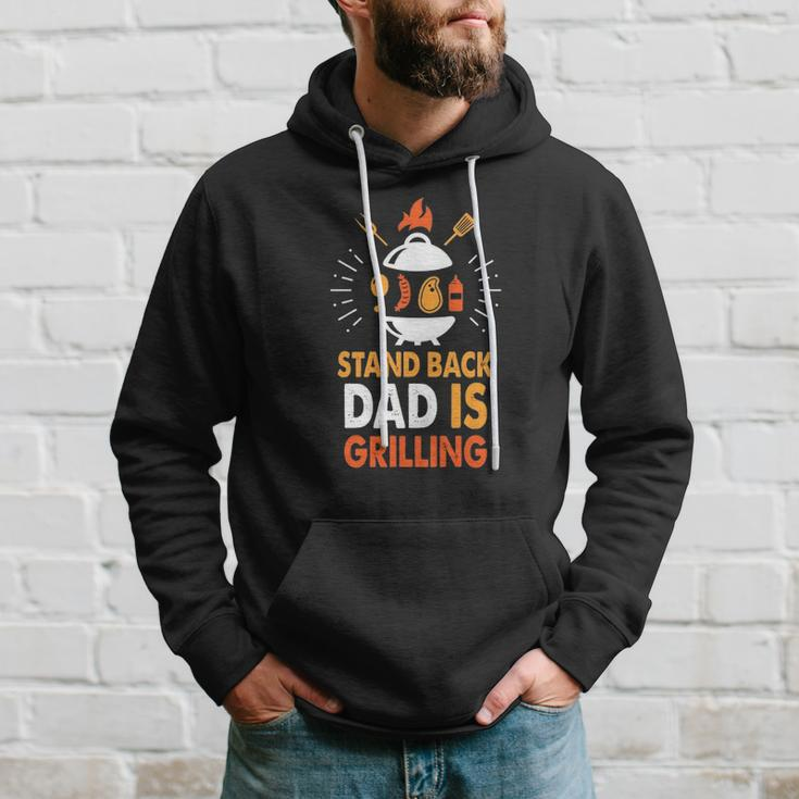 Stand Back Dad Is Grilling Funny Grilling Daddy Fathers Day Slogan Hoodie Gifts for Him