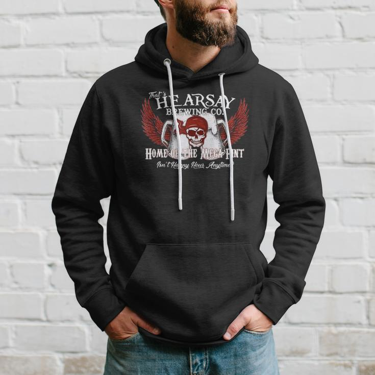 Thats Hearsay Brewing Co Home Of The Mega Pint Funny Skull Hoodie Gifts for Him