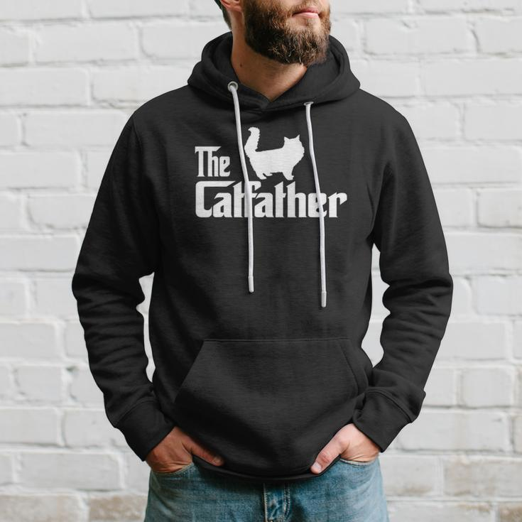 The Catfather Persian Cat Lover Funny Father Cat Dad Hoodie Gifts for Him