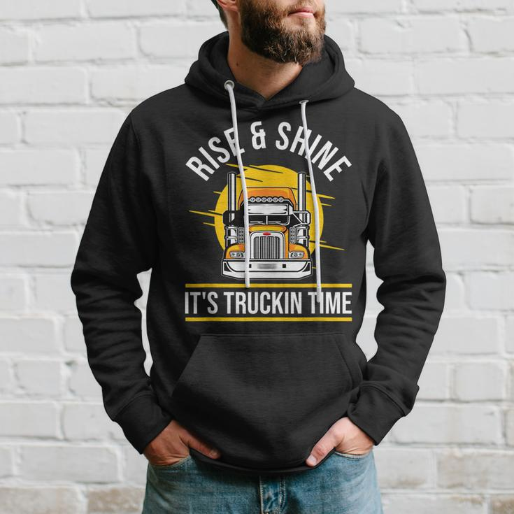 Trucker - 18 Wheeler Freighter Truck Driver Hoodie Gifts for Him