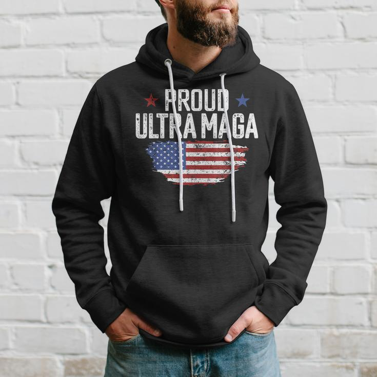 Ultra Maga American Flag Disstressed Proud Ultra Maga Hoodie Gifts for Him