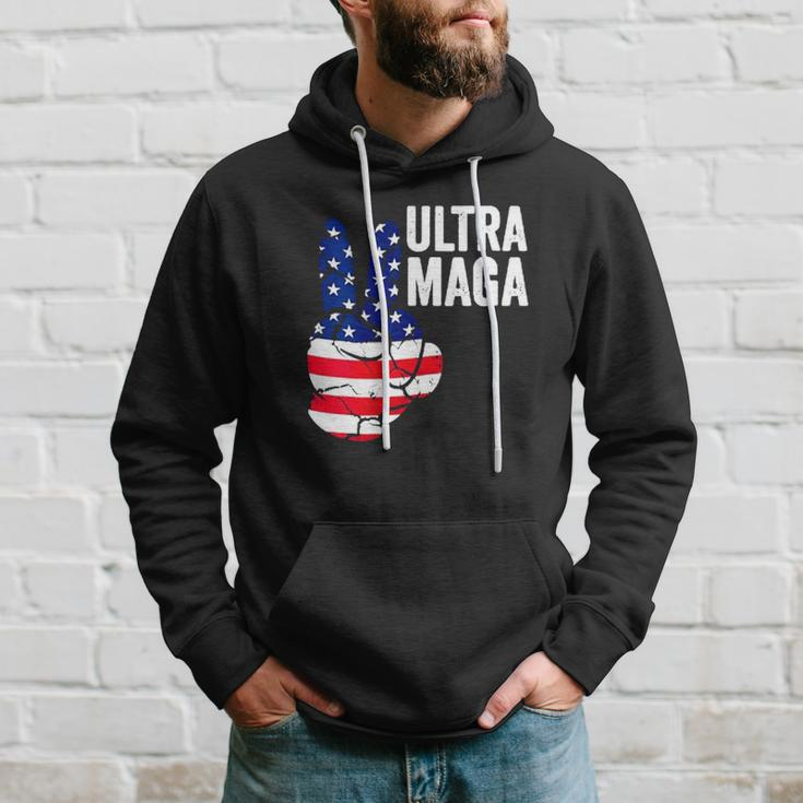 Ultra Maga Proud Ultra-Maga Vintage American Thumbs Up Hoodie Gifts for Him