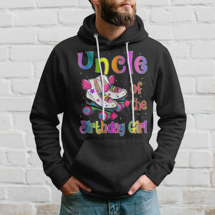 Uncle Birthday Girl Rolling Skate Birthday Family Party Hoodie Gifts for Him