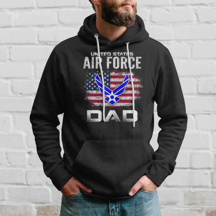 United States Air Force Dad With American Flag Gift Hoodie Gifts for Him