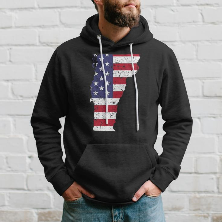 Vermont Map State American Flag 4Th Of July Pride Tee Hoodie Gifts for Him