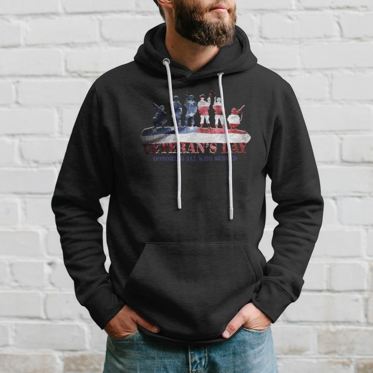 Veteran Veterans Day Honoring All Who Served 156 Navy Soldier Army Military Hoodie Gifts for Him