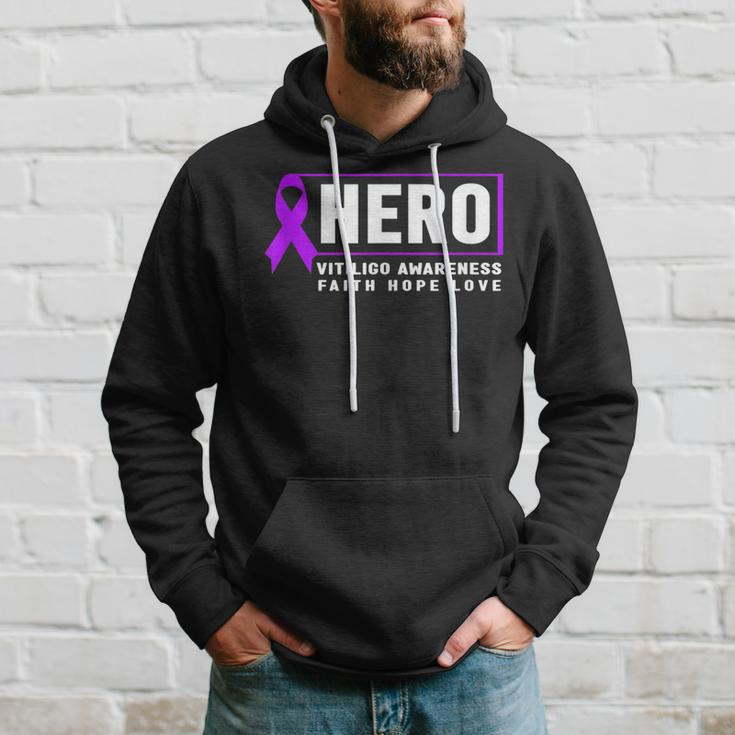 Vitiligo Awareness Hero - Purple Vitiligo Awareness Hoodie Gifts for Him
