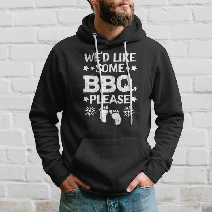 Wed Like Some Bbq Baby 4Th Of July Pregnancy Announcement Hoodie Gifts for Him