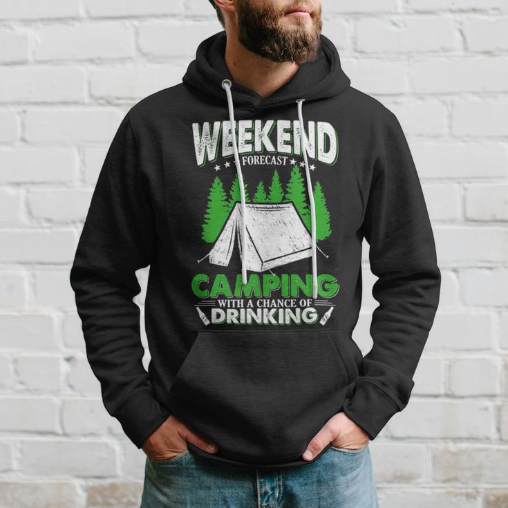 Weekend Forecast Camping With A Chance Of Drinking Funny Hoodie Gifts for Him