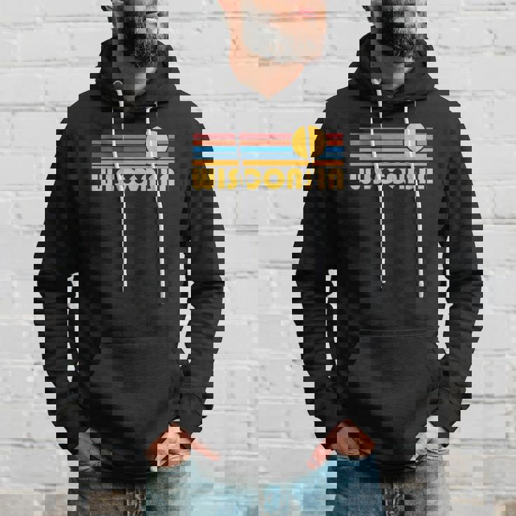Wisconsin Retro Sunset - Wisconsin Hoodie Gifts for Him