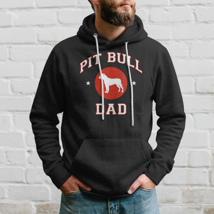 Womens Pit Bull Dad V-Neck Hoodie Gifts for Him