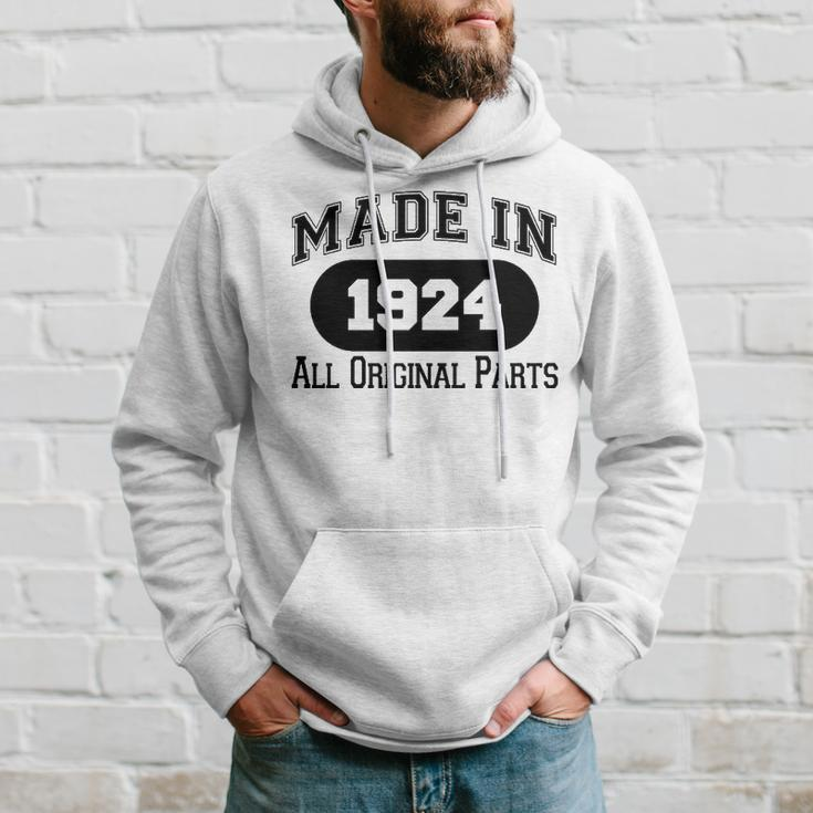 1924 Birthday Made In 1924 All Original Parts Hoodie Gifts for Him