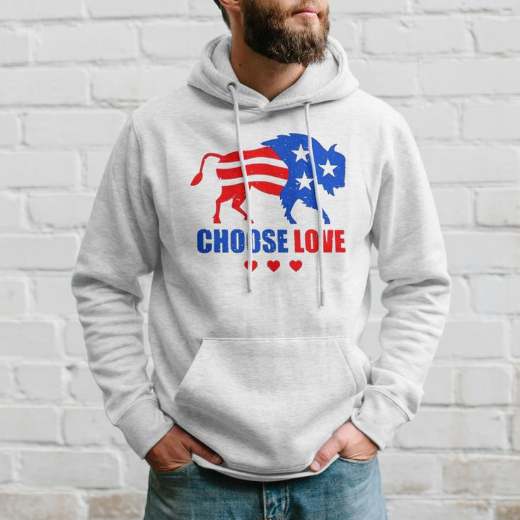 2022 Choose Love Buffalo Give Hope And Share Grief Heart Hoodie Gifts for Him