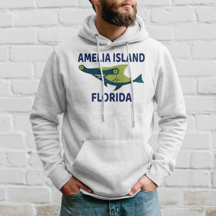 Amelia Island Florida Shark Themed Hoodie Gifts for Him