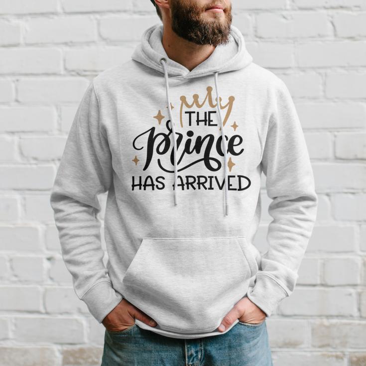 Baby Shower Text Design The Prince Has Arrived Hoodie Gifts for Him