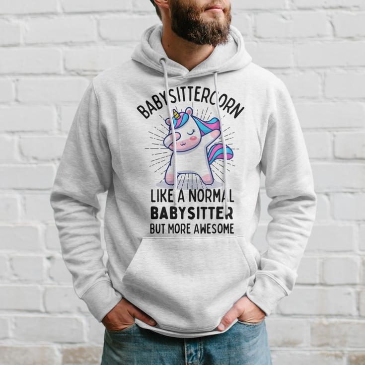 Babysittercorn Funny Unicorn Dabbing Gift Like A Normal Babysitter But More Awesome Hoodie Gifts for Him