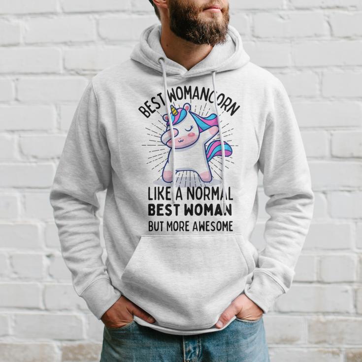 Best Womancorn Funny Unicorn Dabbing Gift Like A Normal Best Woman But More Awesome Hoodie Gifts for Him