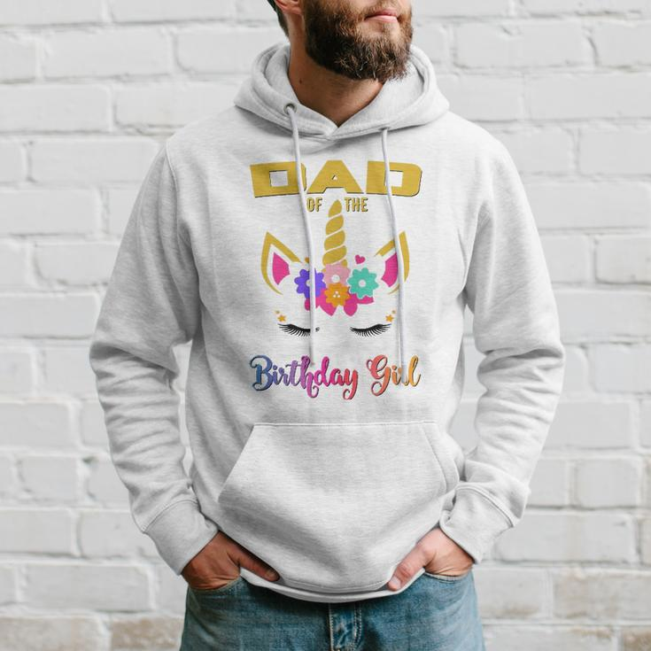 Dad Of The Birthday Girl Unicorn Matching Hoodie Gifts for Him