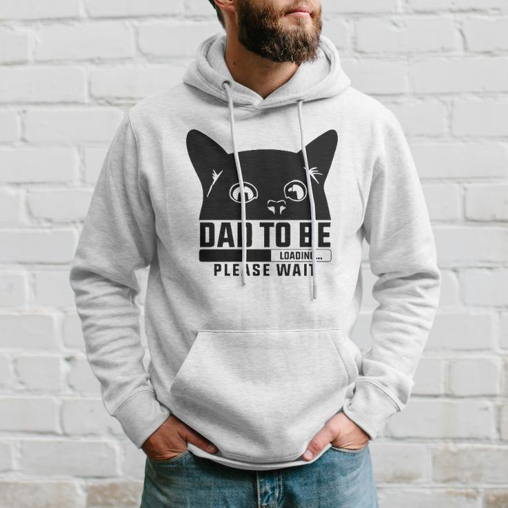 Dad To Be Loading Please Wait Funny New Fathers Announcement Cat Themed Hoodie Gifts for Him