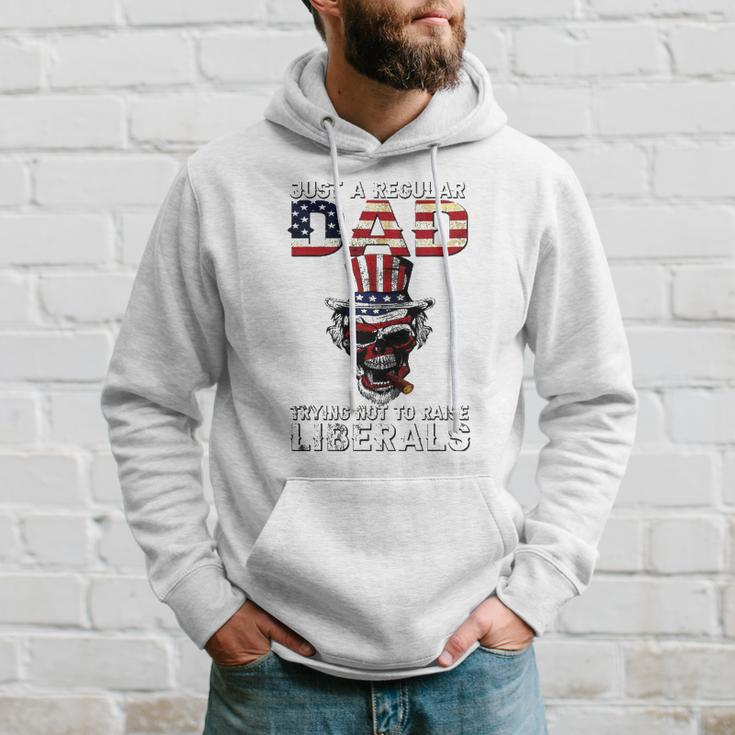 Fathers Day Just A Regular Dad Trying Not To Raise Liberals Hoodie Gifts for Him
