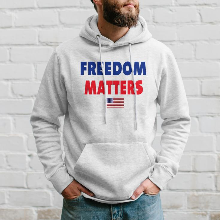 Freedom Matters American Flag Patriotic Hoodie Gifts for Him