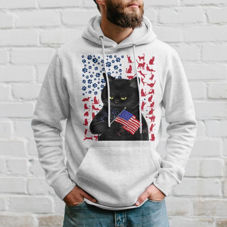 Funny Black Cat Independence Flag 633 Shirt Hoodie Gifts for Him