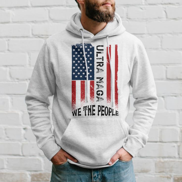 Funny Ultra Maga Vintage American Flag Ultramaga Retro Hoodie Gifts for Him