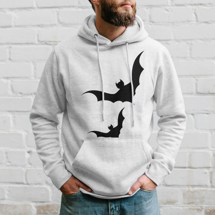 Halloween Two Bats Pattern Hoodie Gifts for Him