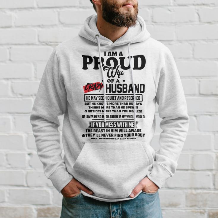 I Am A Proud Wife Of A Crazy Husband V2 Hoodie Gifts for Him