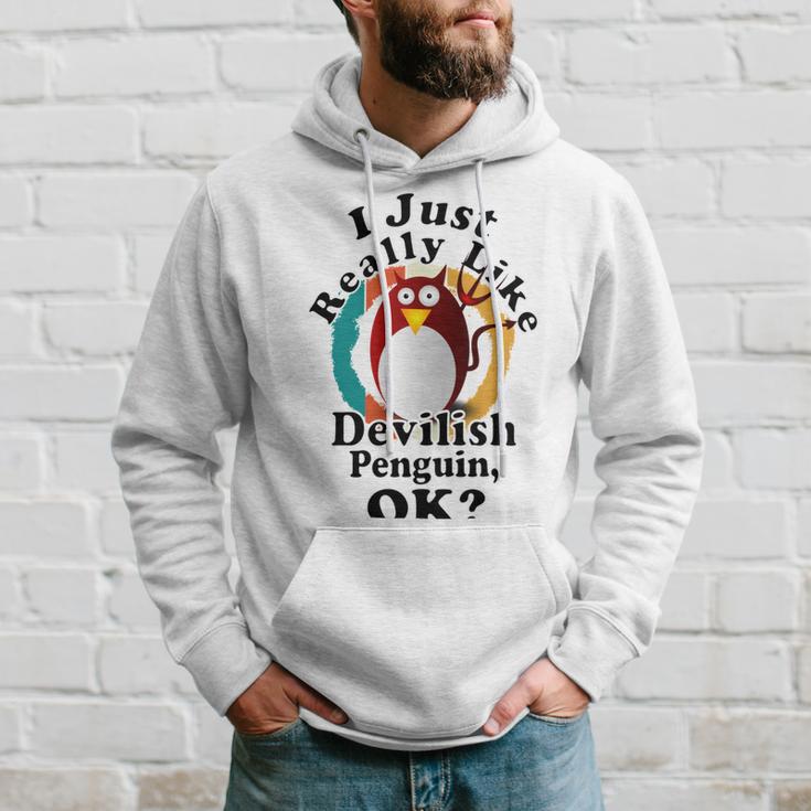 I Really Like Devilish Penguin Ok Hoodie Gifts for Him