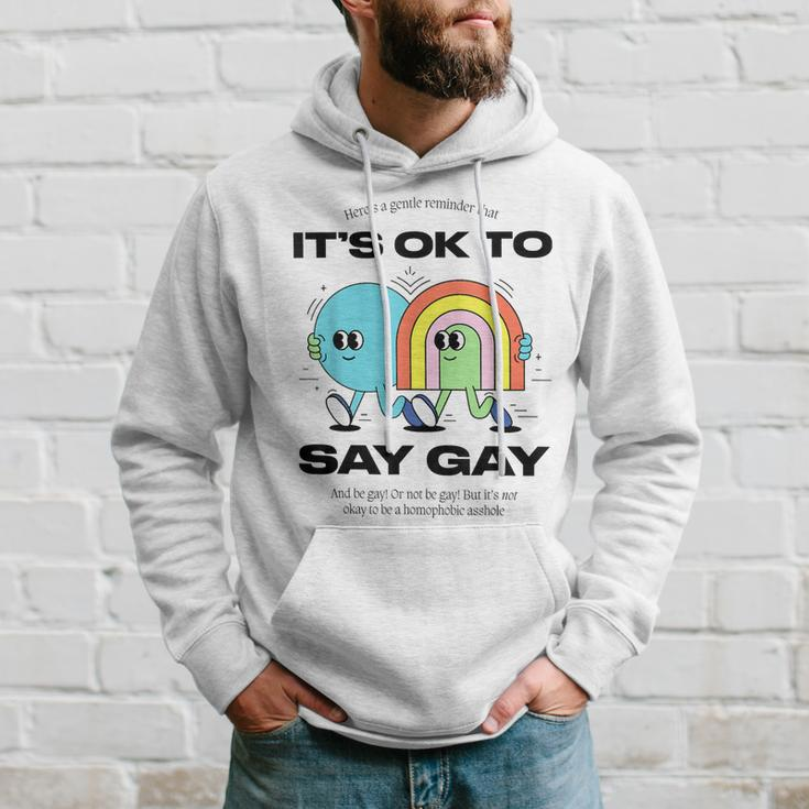 Its Ok To Say Gay Florida Lgbt Gay Pride Protect Trans Kids Hoodie Gifts for Him