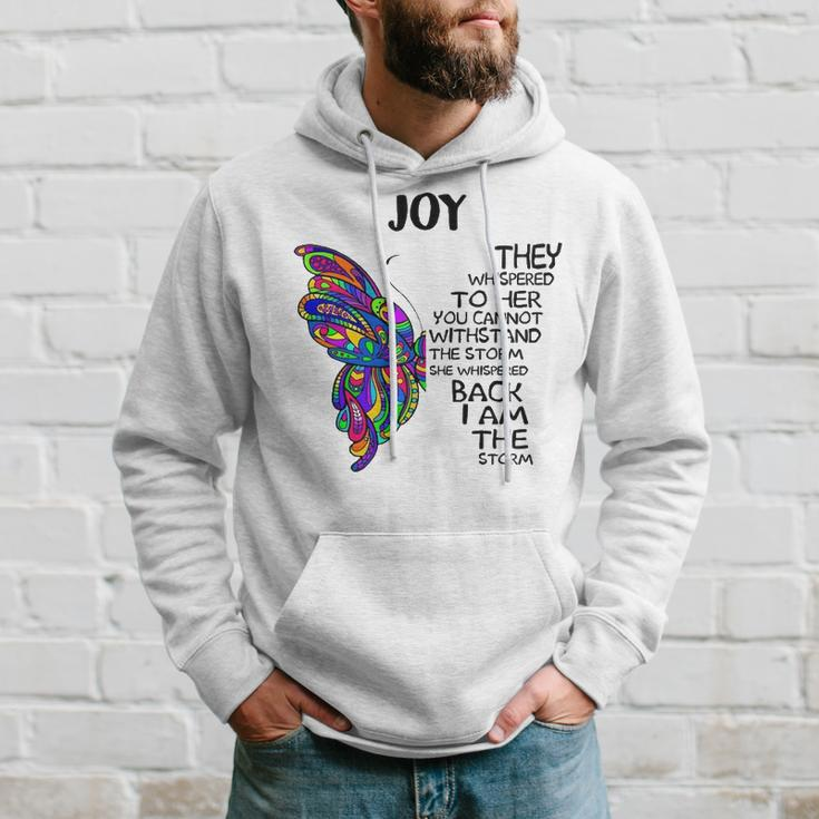 Joy Name Gift Joy I Am The Storm Hoodie Gifts for Him