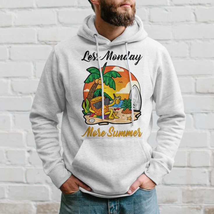 Less Monday More Summer Funny Pineapple Gift Pineapple Lover Hoodie Gifts for Him