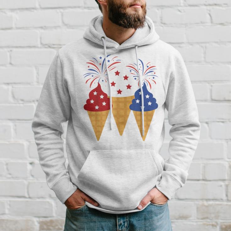 Memorial Day 4Th Of July Holiday Patriotic Ice Cream Hoodie Gifts for Him