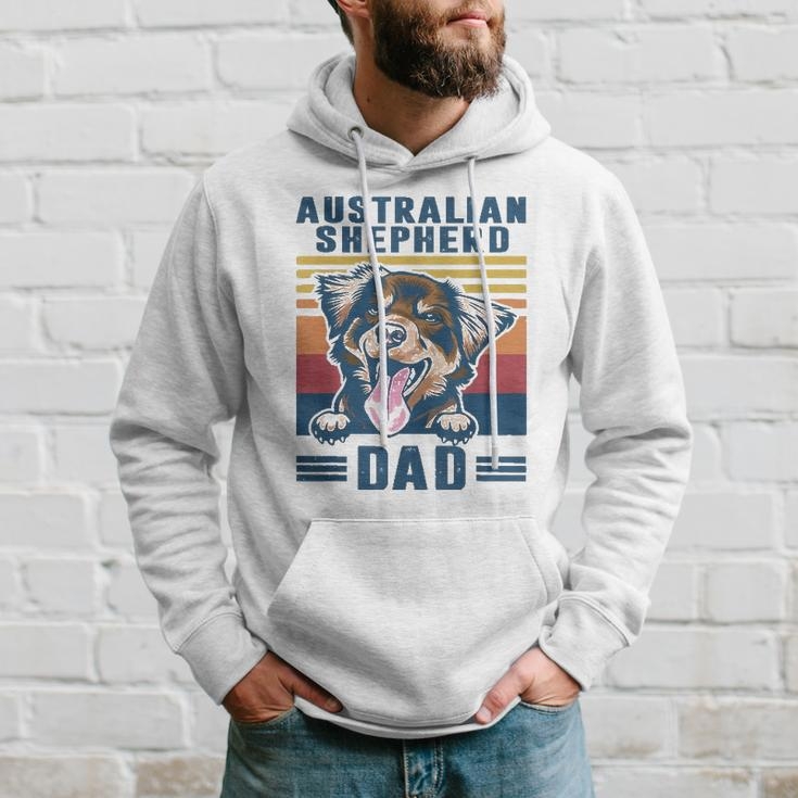 Mens Australian Shepherd Dad Father Retro Australian Shepherd Hoodie Gifts for Him