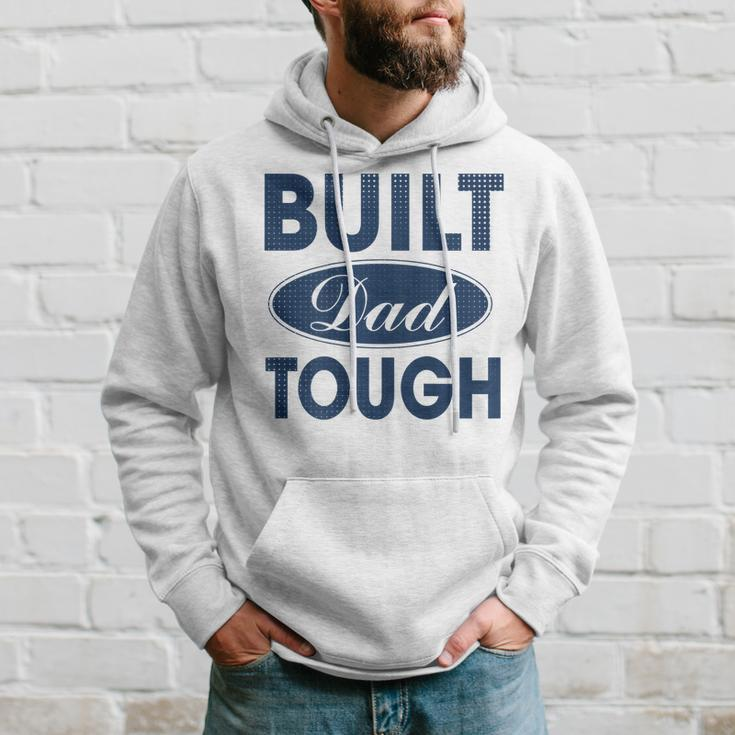 Mens Built Dad Tough Build Dad Car Guys Mechanic Workout Gym V2 Hoodie Gifts for Him
