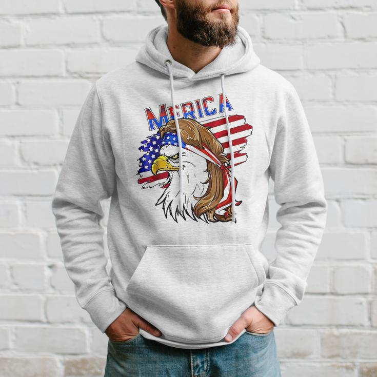 Merica Eagle American Flag Mullet Hair Redneck Hillbilly Hoodie Gifts for Him