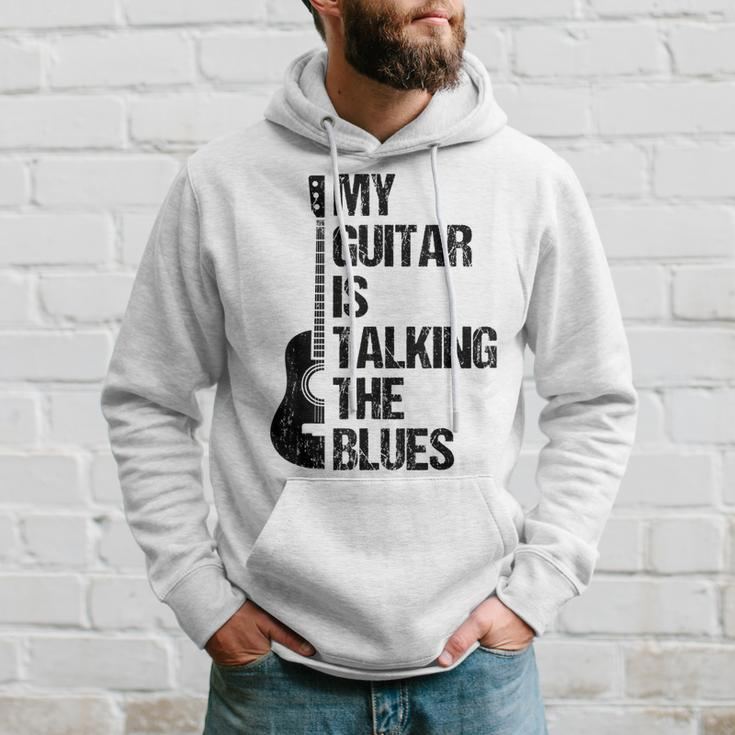 My Guitar Is Talking The Blues - Music Genre Guitarist Hoodie Gifts for Him